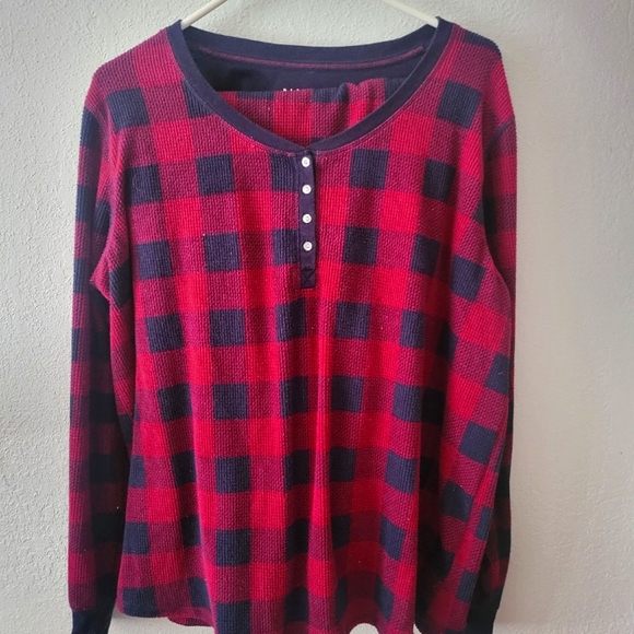 Nautica Other - Nautica Pajamas pants shirt red black plaid long sleeve top button closure XXL